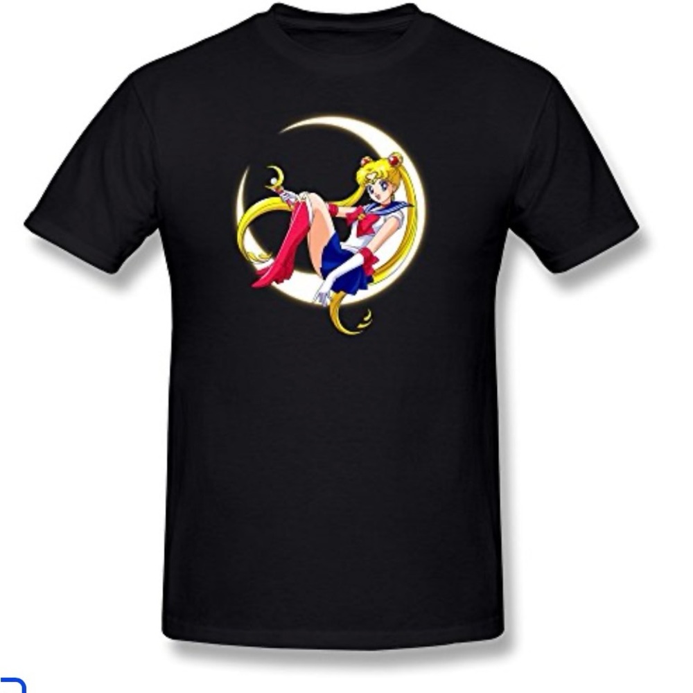 Women’s Sailor Moon black graphic cotton t-shirt size L